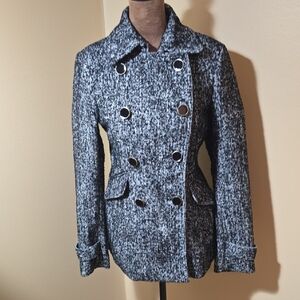 Express Charcoal and Black Pea Coat